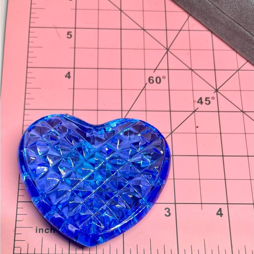Waterford Crystal Blue Heart Hand Cooler - Picture 5 of 5